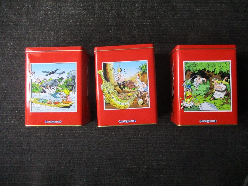 LOT van 3 stuks lege blikken dozen Jules DESTROOPER, Ophalen of Verzenden, Zo goed als nieuw, Overige typen