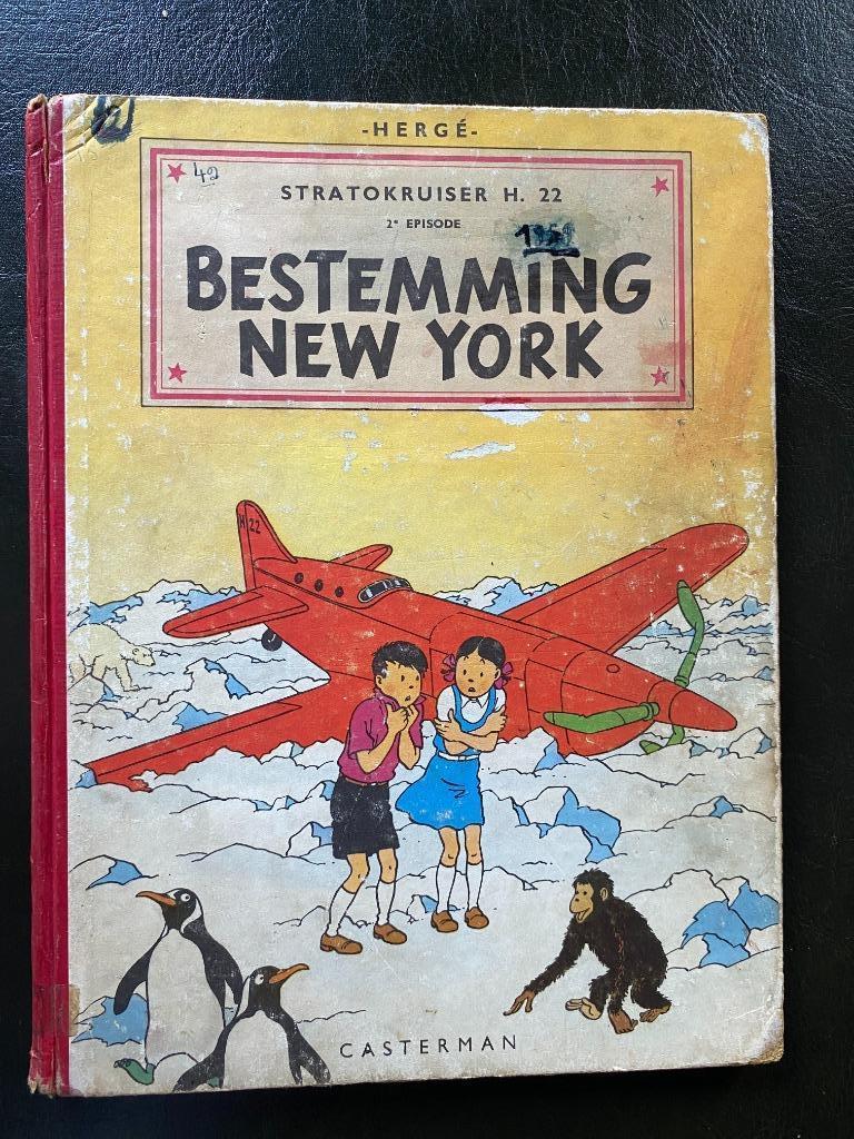 JO ,SUUS EN JOKKO - HC -  Bestemming New York, Boeken, Gelezen, Eén stripboek, Ophalen of Verzenden, Herge