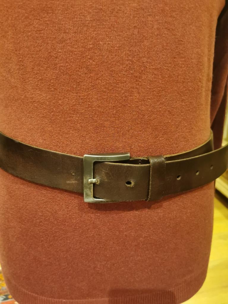 Bruine lederen heren riem van Pier One, Kleding | Heren, Ophalen of Verzenden, Zo goed als nieuw