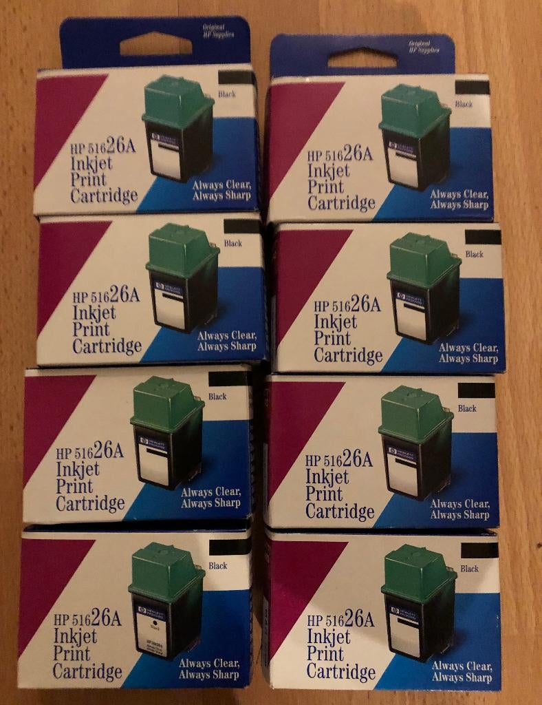 Printer Cartridge HP51626a Black (Inktjet) (8 stuks NIEUW), Computers en Software, Ophalen, Nieuw, Cartridge, Hp