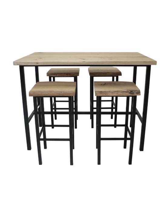 eikenbartafel incl 4 barkukken, Enlèvement ou Envoi, Neuf, Y compris les chaises de bar