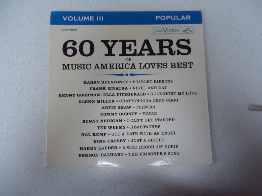 LP  "60 Years of Music America Loves Best"  anno 1961., CD & DVD, Vinyles | Compilations, Enlèvement ou Envoi, Utilisé, 12 pouces