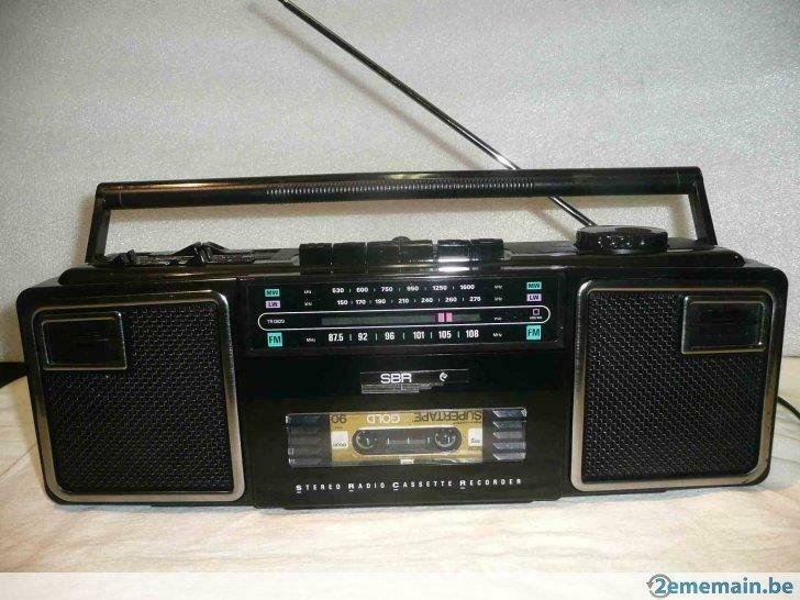radio cassette Boombox SBR -TR0829  - stéréo, Ophalen of Verzenden, Gebruikt