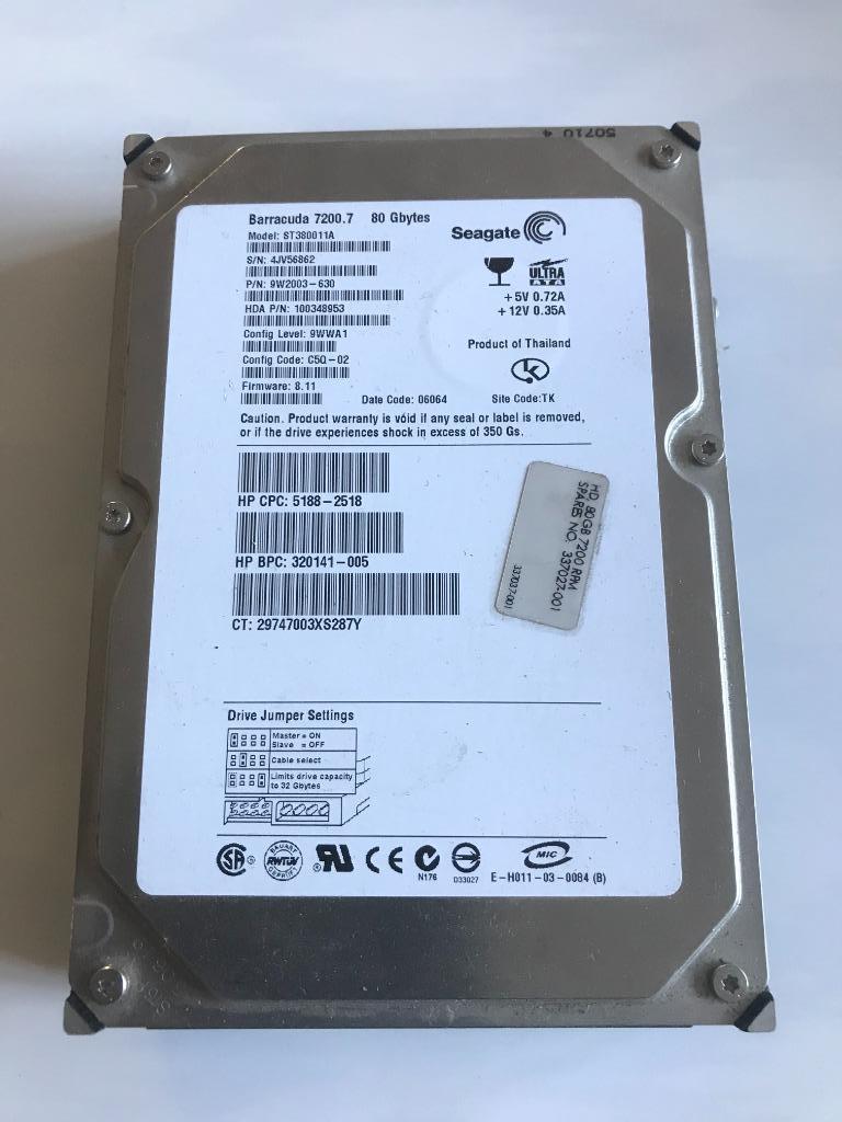 Harde schijf Seagate 80 GB (ide), Intern, HDD, Ophalen of Verzenden, Zo goed als nieuw