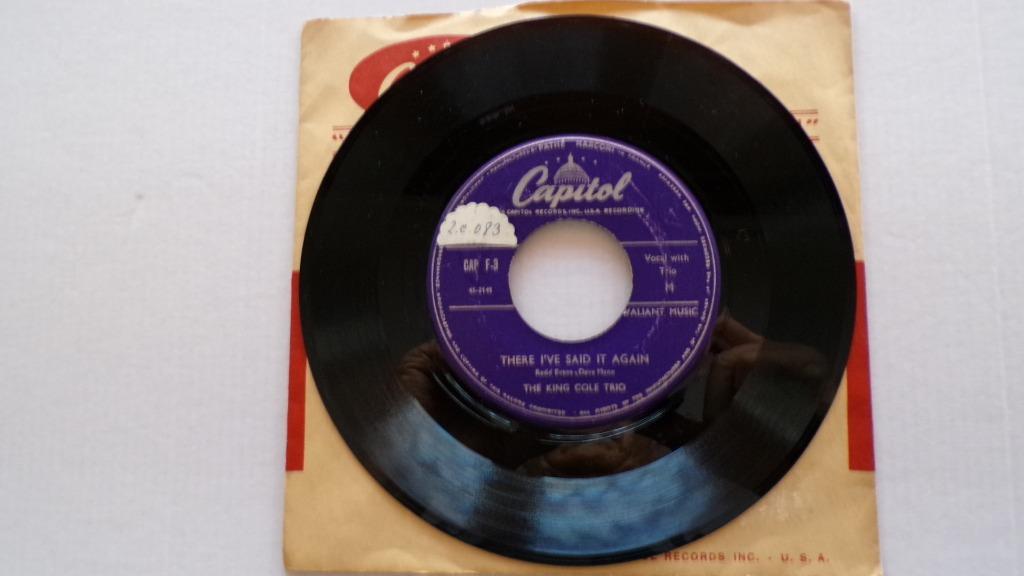 NAT KING COLE TRIO - There I've said it again (45t), Enlèvement ou Envoi, Comme neuf, Jazz et Blues