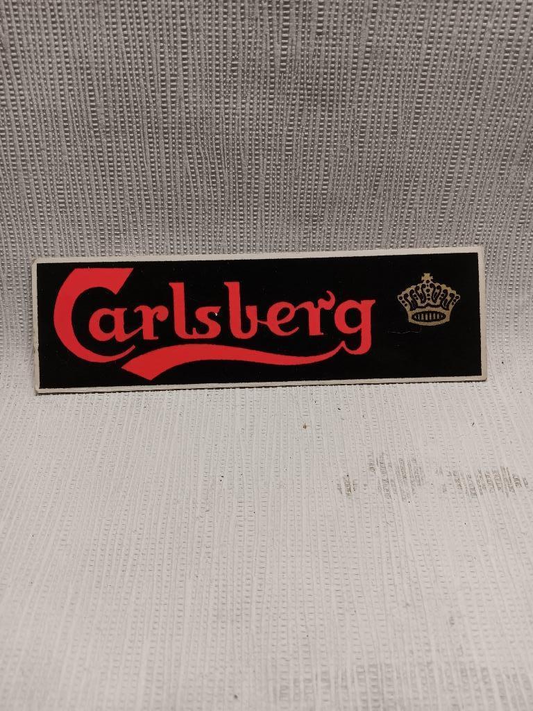 Enseigne en carton léger et velours Carlsberg, Collections, Enlèvement ou Envoi, Utilisé, Panneau publicitaire