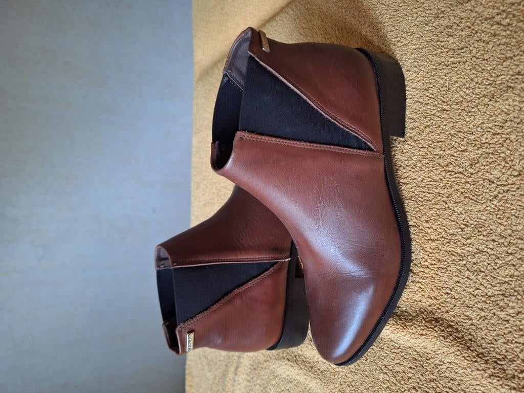 Cognac kleurige enkellaarzen, Ophalen, Scapa, Bruin, Lage of Enkellaarzen