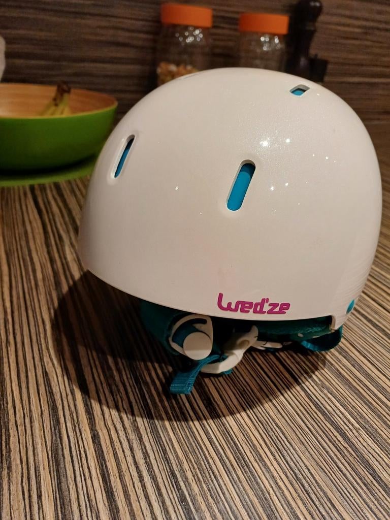 Skihelm Wed'ze, maat 53-56cm, wit, Sport en Fitness, Ophalen of Verzenden, Zo goed als nieuw, Overige typen, Overige merken