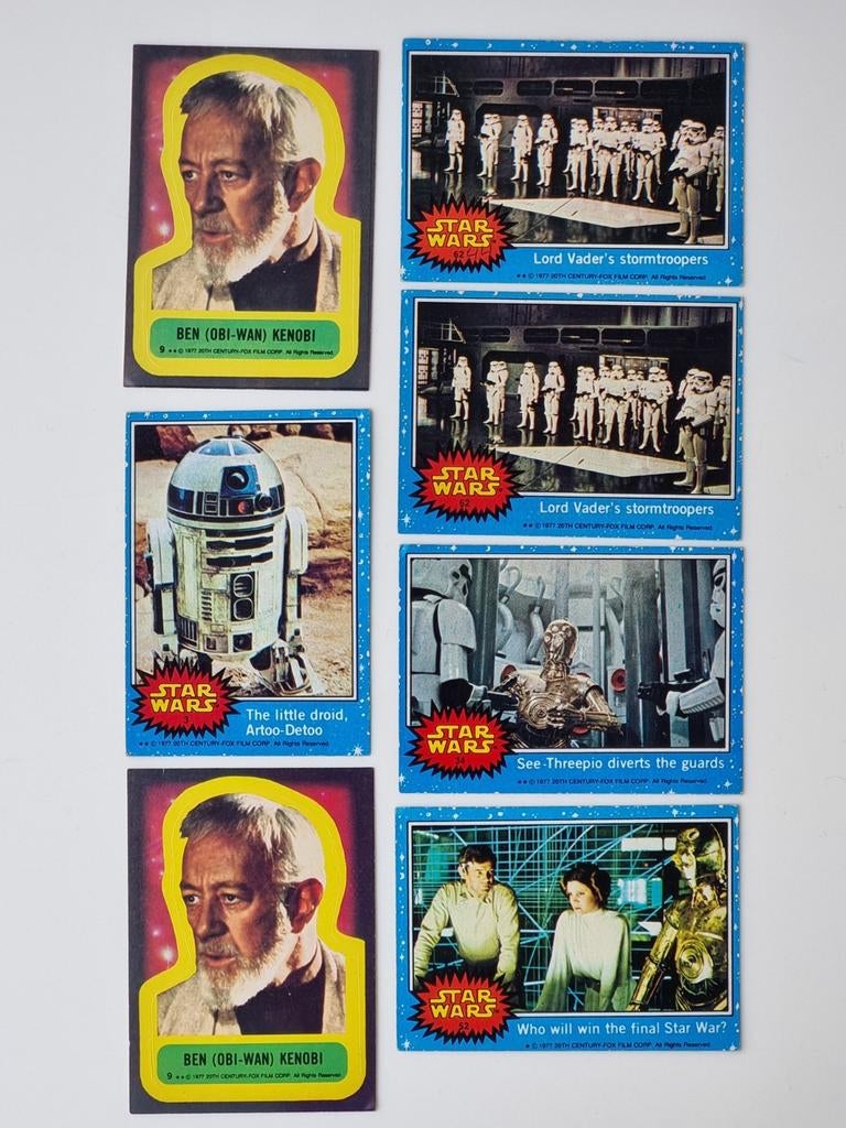 1977 Star Wars TOPPS series 1 Trading Cards lot, Enlèvement ou Envoi, Utilisé, Autres types