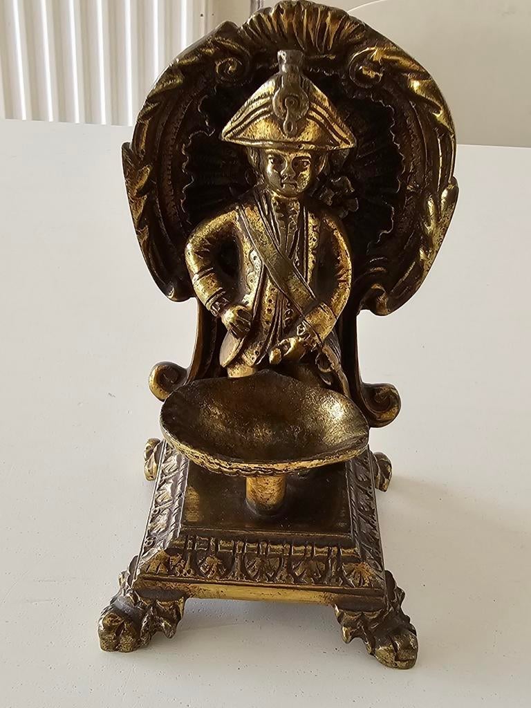 Manneken Pis soldaat Napoleon bonaparde brons vuur, Antiek en Kunst, Ophalen of Verzenden, Brons