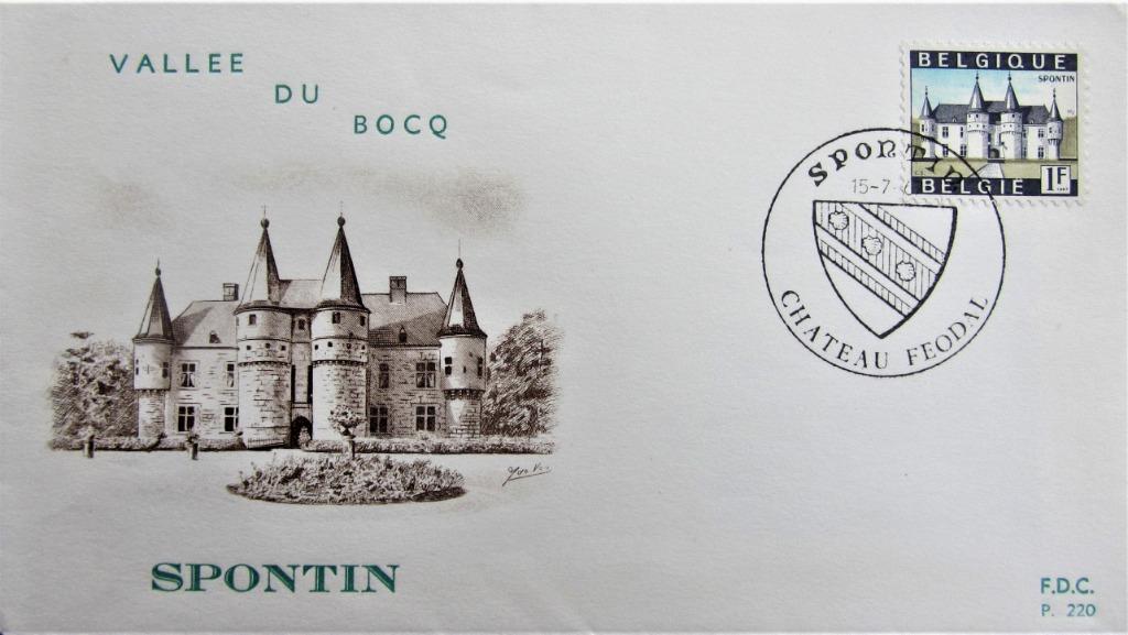 FDC TOERISME- HET KASTEEL VAN SPONTIN, Enlèvement ou Envoi, Affranchi, Lieu ou Bâtiment