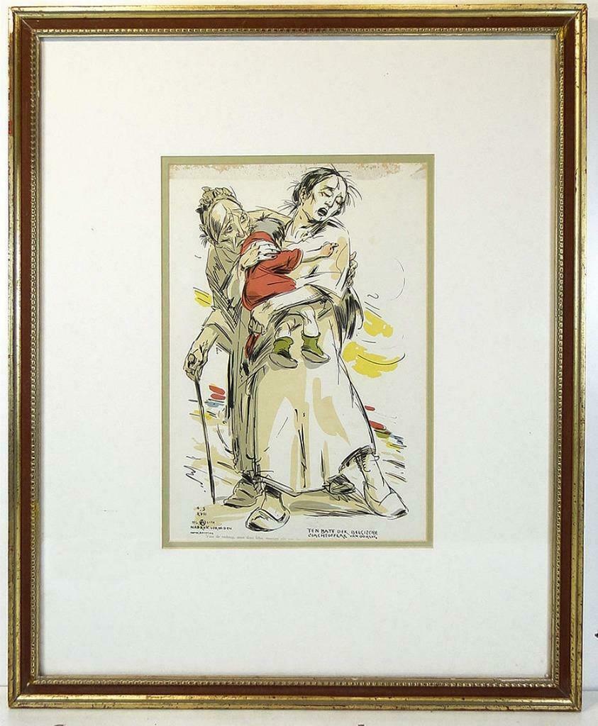 litho  - Alfred Ost - Oorlogslachtoffers, Ophalen of Verzenden