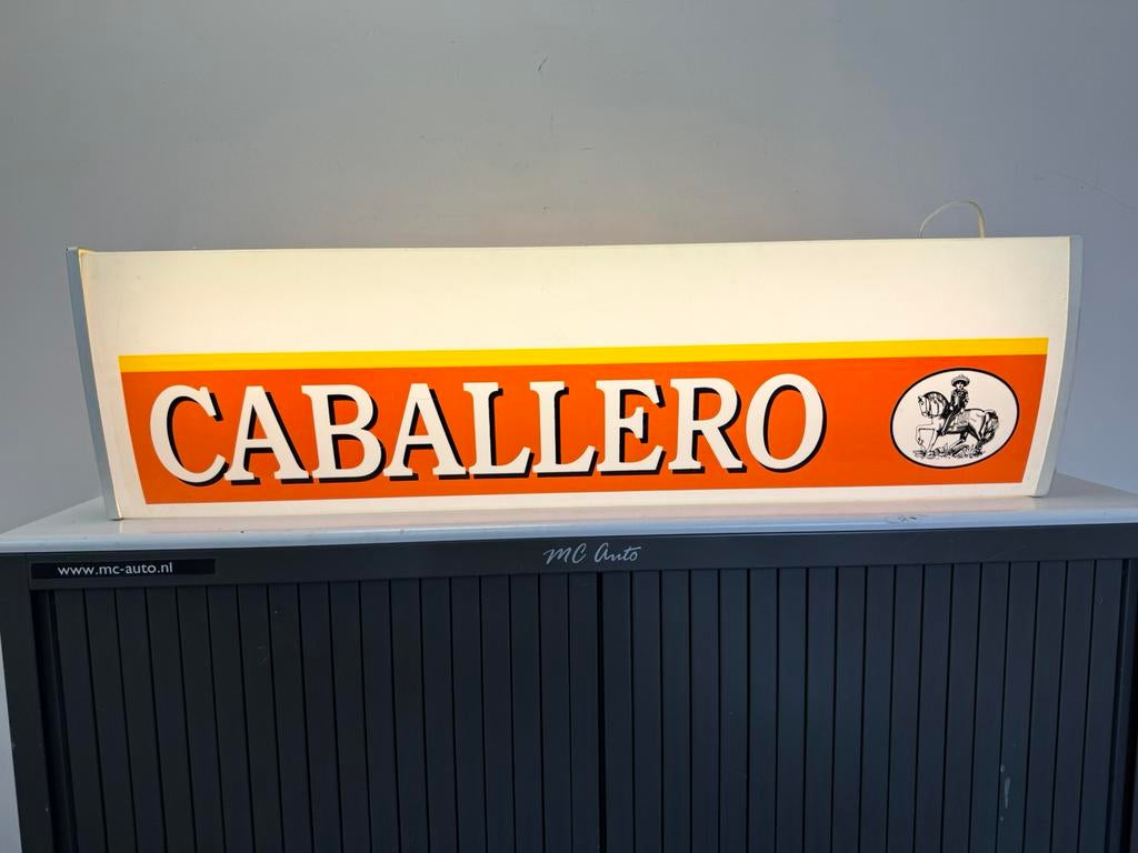 Boîte à lumière publicitaire pour cigarettes CABALLERO, Enlèvement, Utilisé, Table lumineuse ou lampe (néon)