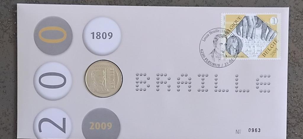 Année 2009 : 3879 - Numisletter : Louis Braille, Enlèvement ou Envoi