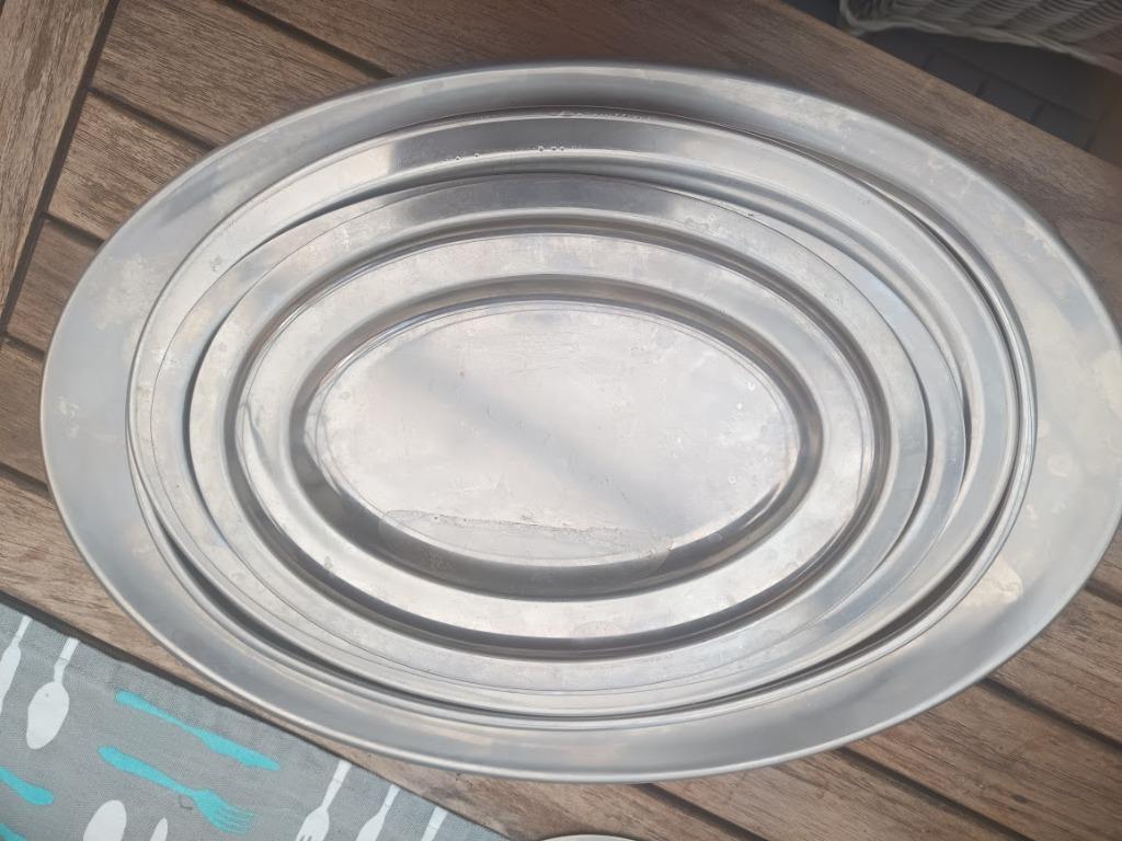 Set inox plateau, Ophalen