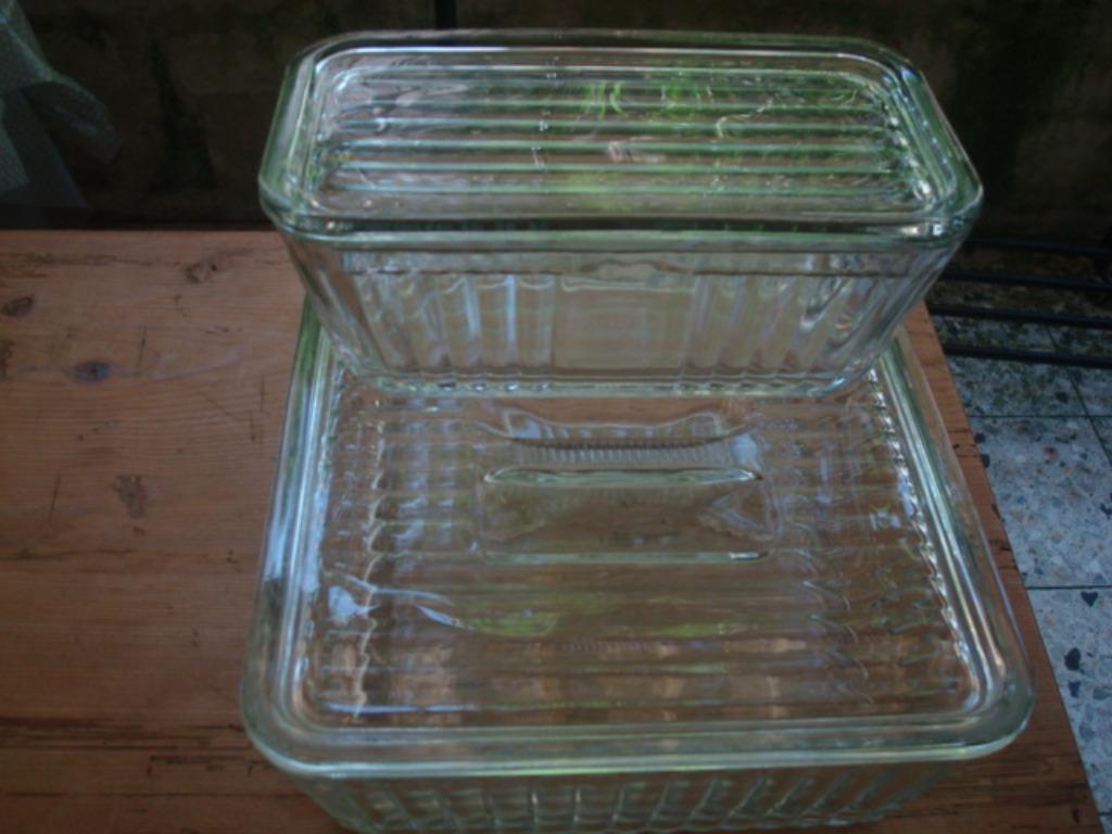 2 contenants vintages "Anchor Hocking " en verre, Huis en Inrichting, Keuken | Keukenbenodigdheden, Zo goed als nieuw, Ophalen