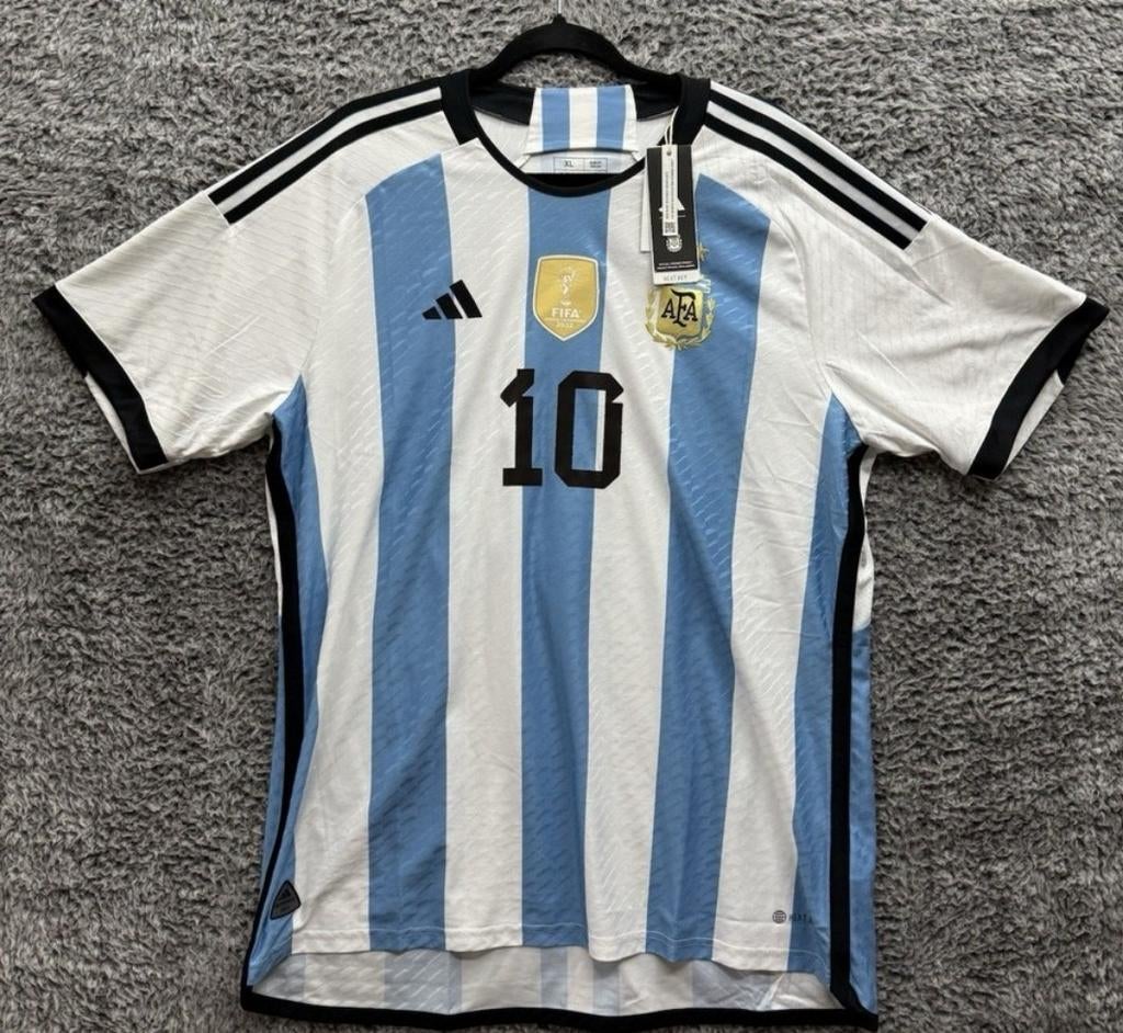 Argentinië Messi Voetbalshirt Origineel WorldCup Finale 2022, Ophalen of Verzenden, Zo goed als nieuw, Shirt