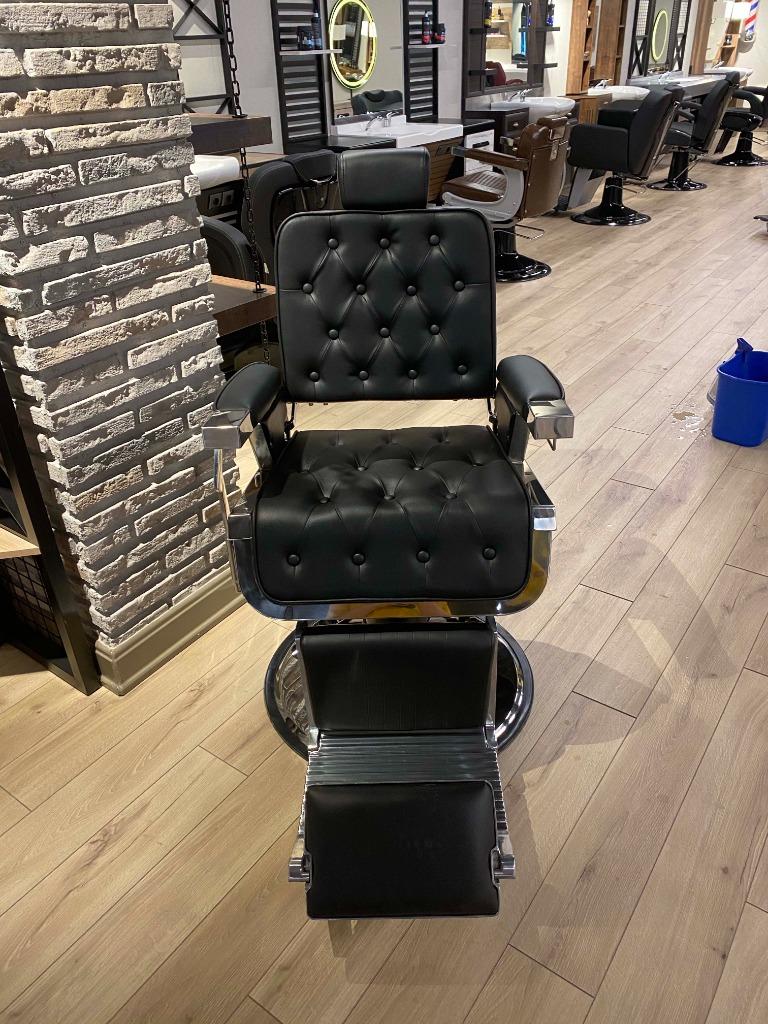 Barbierstoel Long Luxe heren knip stoel barber barbier shop, Ophalen, Nieuw