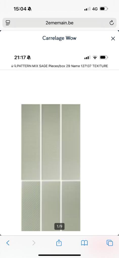 Carrelages Wow vert clair/gris, Ophalen, Nieuw