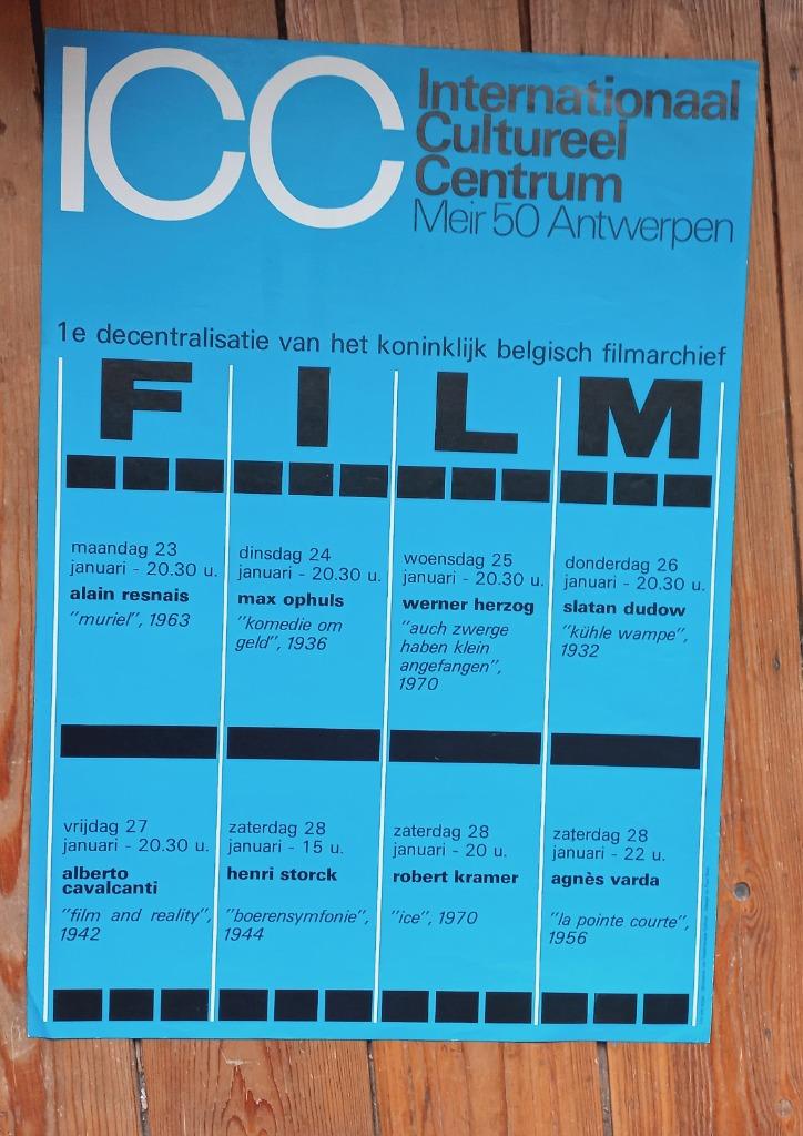 Paul Ibou ICC Anvers 1979 Film Resnais Herzog Varda, Antiquités & Art, Art | Lithographies & Sérigraphies, Enlèvement ou Envoi