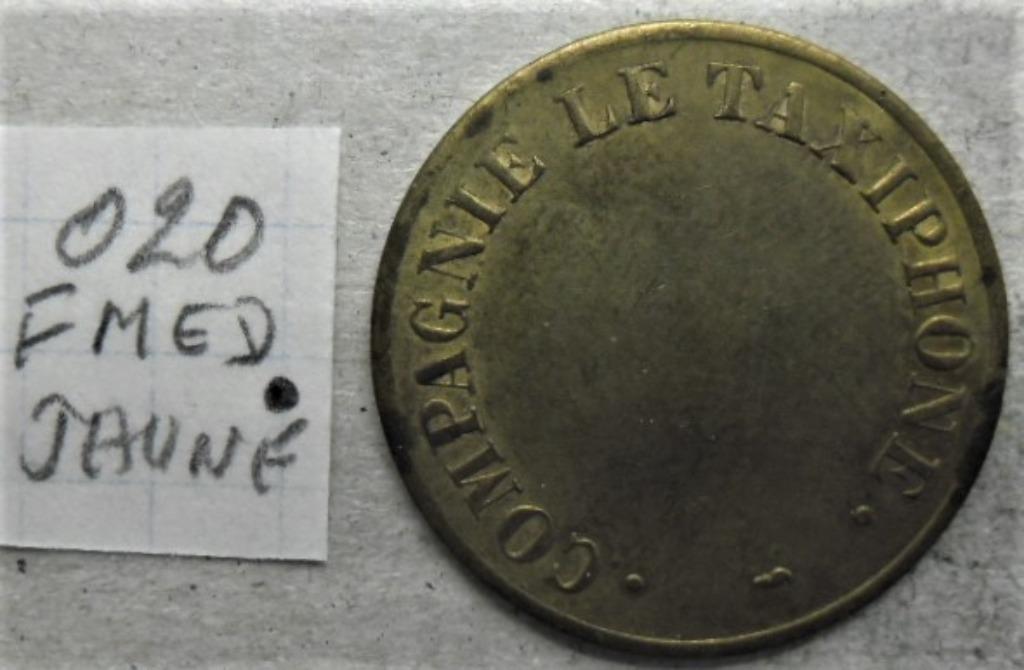 TOKEN COMPAGNIE LE TAXIPHONE 24 mm SLAGMEDAILLE MET STIP, Verzenden, Overige materialen