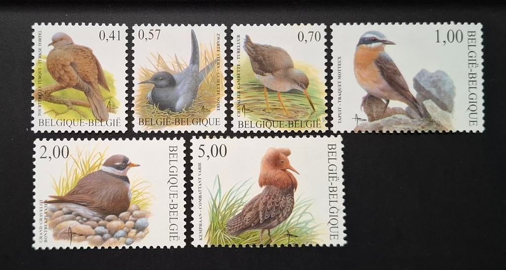 Belgique : COB 3135/40 ** Oiseaux 2002., Sans timbre, Neuf, Enlèvement ou Envoi, Non oblitéré