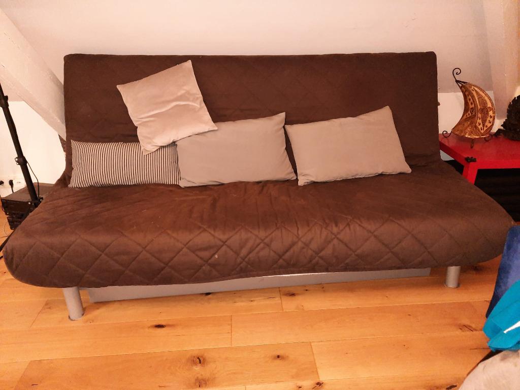 Canapé-lit avec caisson, Enlèvement, Noir