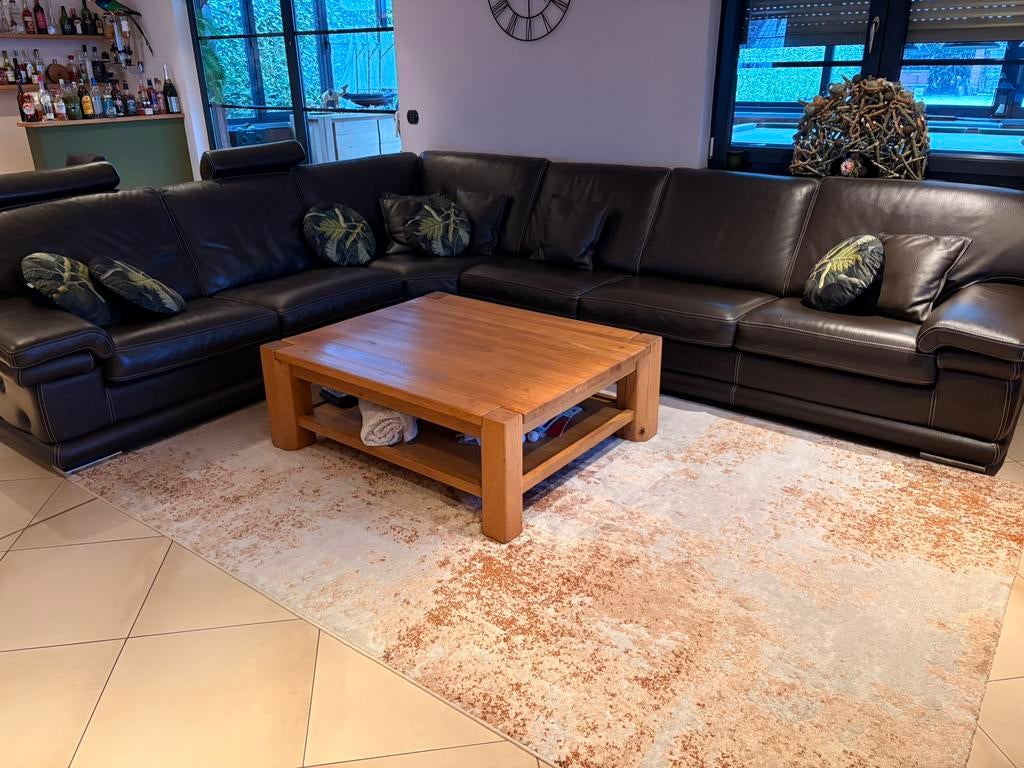 Salon, en cuir de buffle, Maison & Meubles, Enlèvement, Comme neuf, Cuir