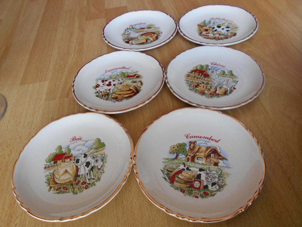 Lot de 6 assiettes à fromage, Maison & Meubles, Neuf, Assiettes(s), Enlèvement, Autres styles
