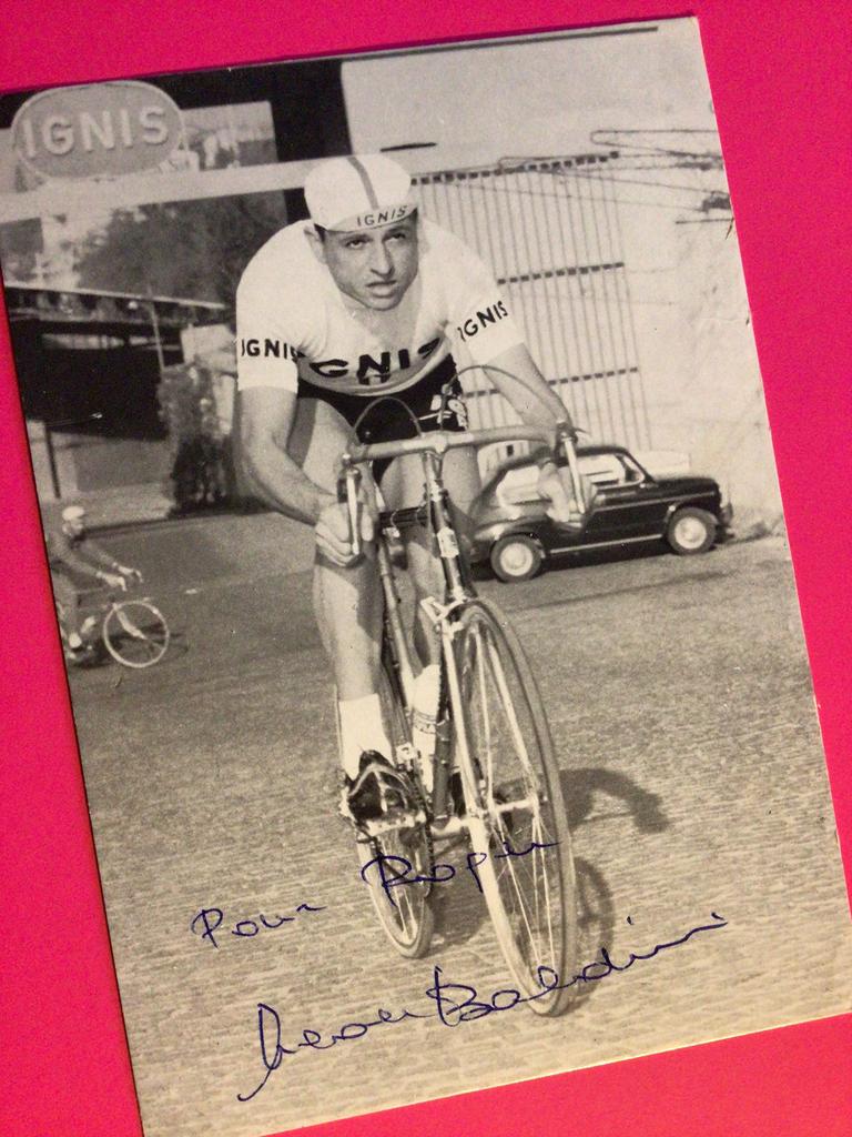 wielerkaart 1961 team ignis  ercole baldini signe, Verzenden, Zo goed als nieuw
