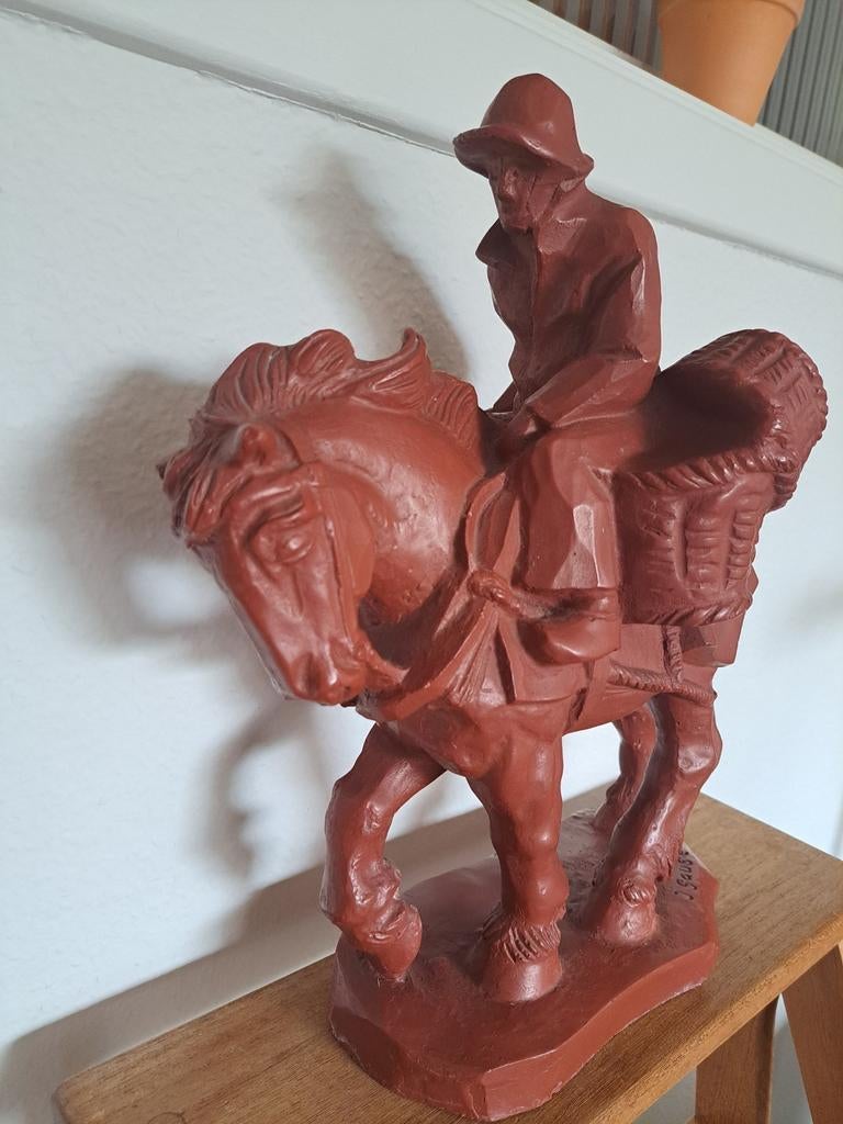 Beeld garnaalvisser/ paardevisser J. Gause, Ophalen