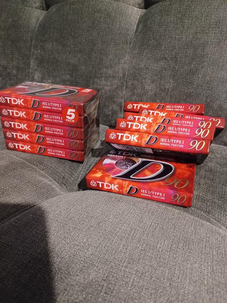 11 stuks TDK  D90 en D60 new old stock, Cd's en Dvd's, Cassettebandjes, Ophalen of Verzenden