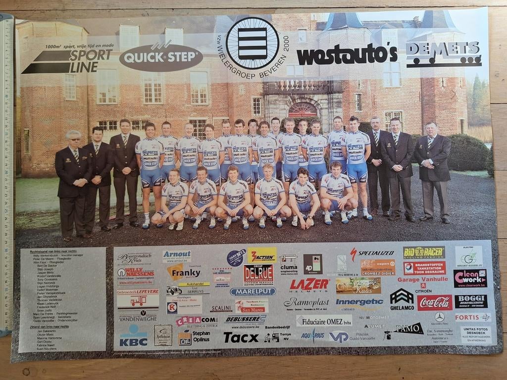 Wieleraffiche wielergroep Beveren 2000 kasteel Rumbeke, Enlèvement ou Envoi