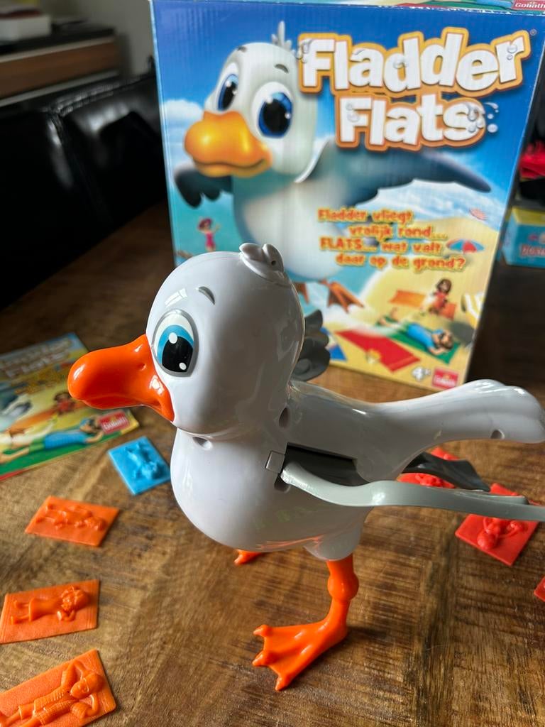 Gezelschapsspel Fladder Flats - als nieuw!, Drie of vier spelers, Ophalen of Verzenden, Zo goed als nieuw, Goliath