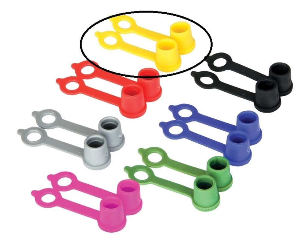 Cappa universele rubberen dustcaps moto - Geel, Ophalen of Verzenden