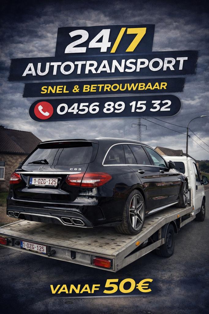 Depannage takelwagen autotransport 24/7 0456891532, Ophalen