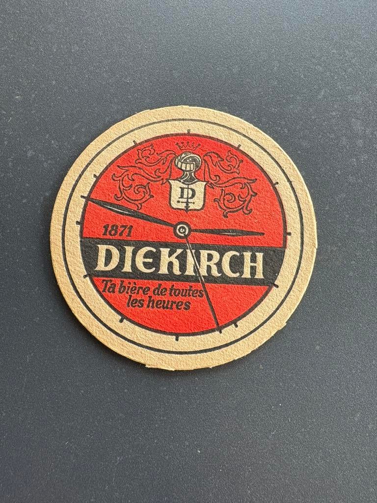 A vendre ancien sous-bock brasserie bière Diekirch, Collections, Enlèvement ou Envoi, Comme neuf, Sous-bock, Autres marques