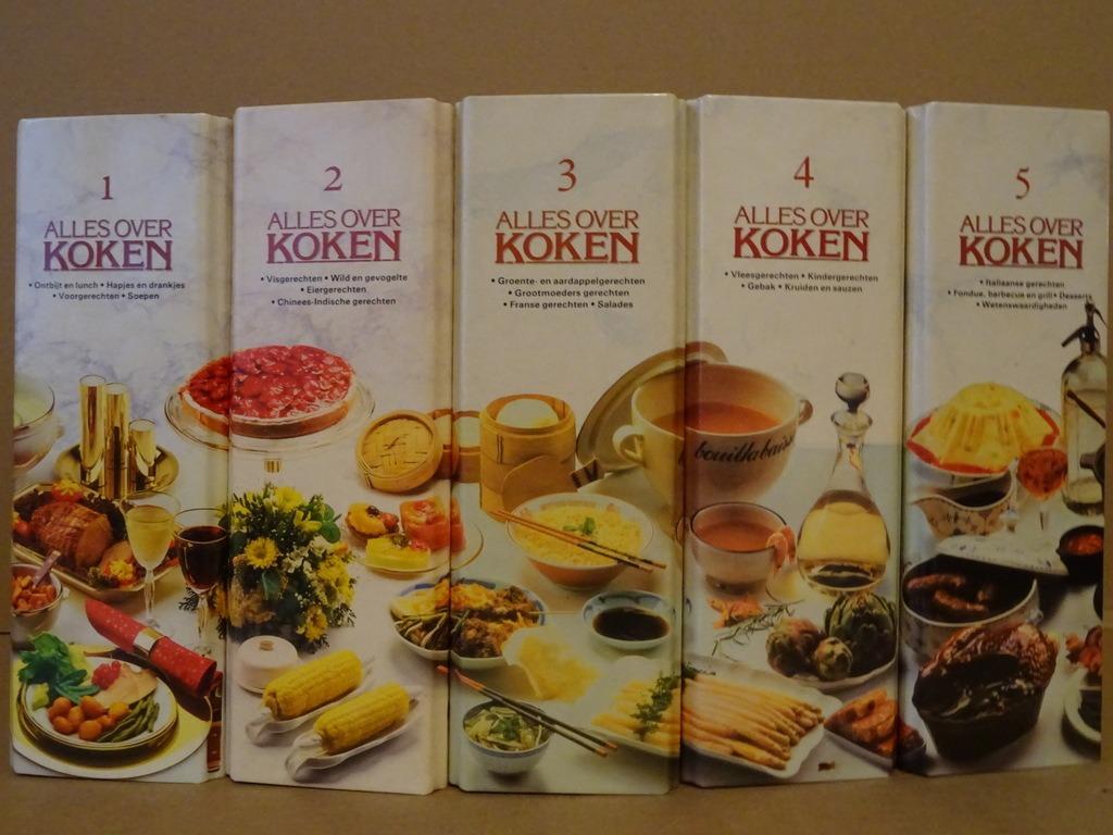 Lekturama Alles over koken Deel 1 2 3 4 5 vintage recepten, Boeken, Gezond koken, Zo goed als nieuw, Lekturama, Europa