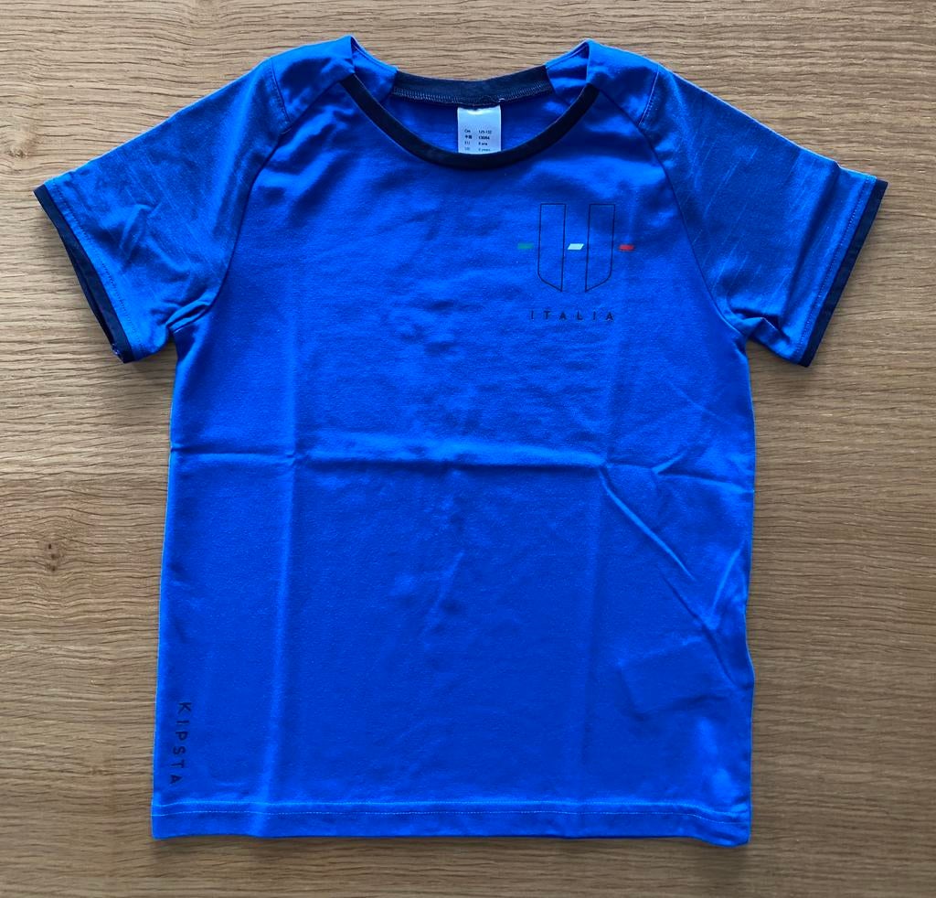T-shirt bleu  - 8 ans - 5€, Ophalen of Verzenden, Zo goed als nieuw, Decathlon, Jongen