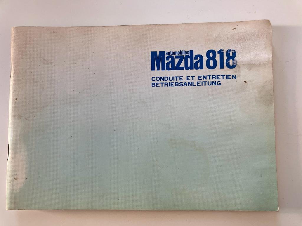 Mazda 818 - conduite et entretien / Betriebsanleitung, Enlèvement ou Envoi
