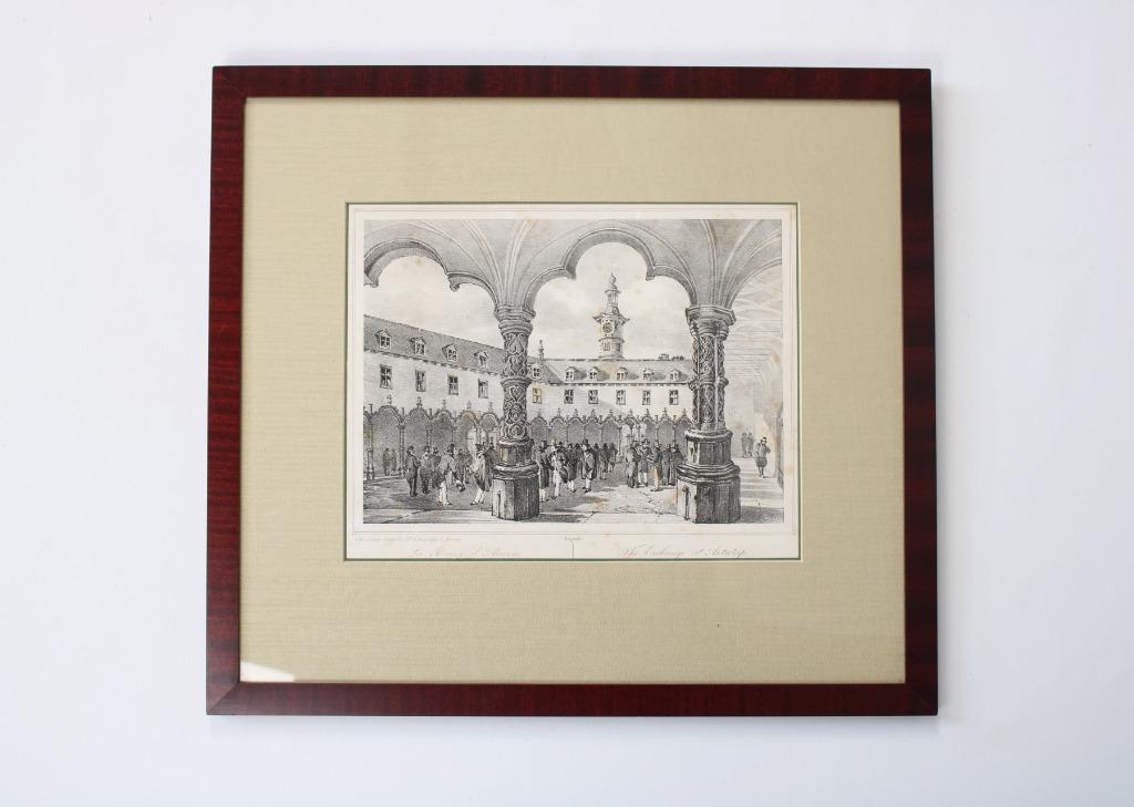 litho La Bourse d'Anvers, 19ème siècle, Antiquités & Art, Art | Eaux-fortes & Gravures, Enlèvement ou Envoi
