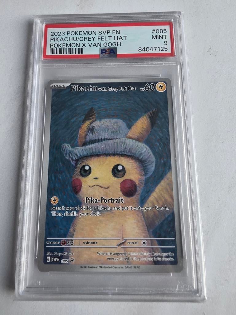 Pikachu Grey Felt Hat PSA9 te koop, Ophalen