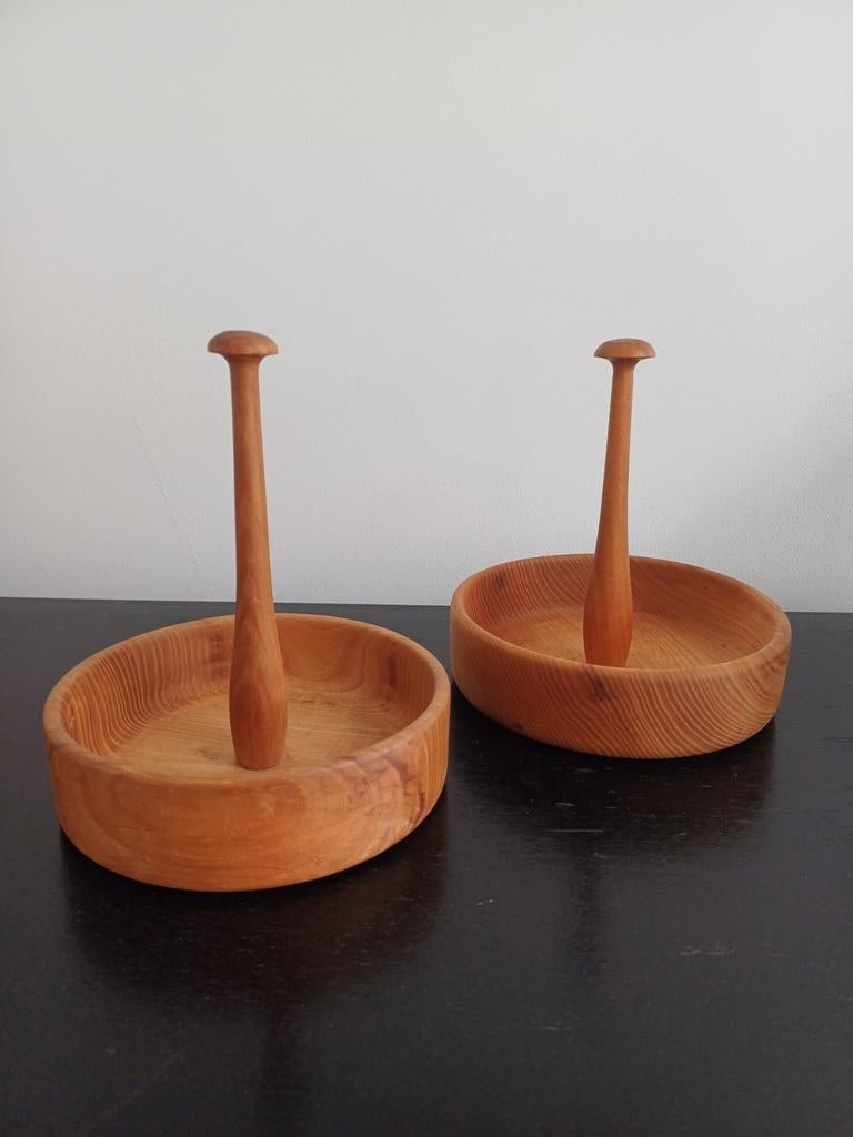 2 vintage houten etageres, Antiek en Kunst, Ophalen of Verzenden