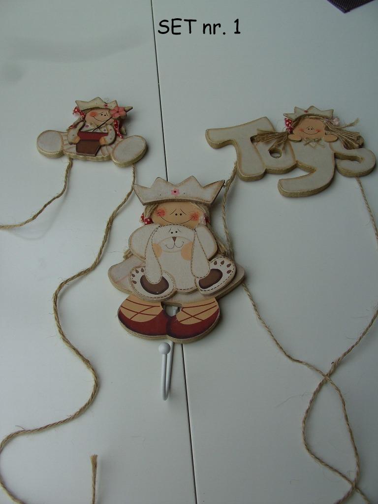 KINDERKAMER 3 DLG SET, KAPSTOK, TOYS, HANGER SET NR-1, Ophalen of Verzenden, Nieuw, Wanddecoratie