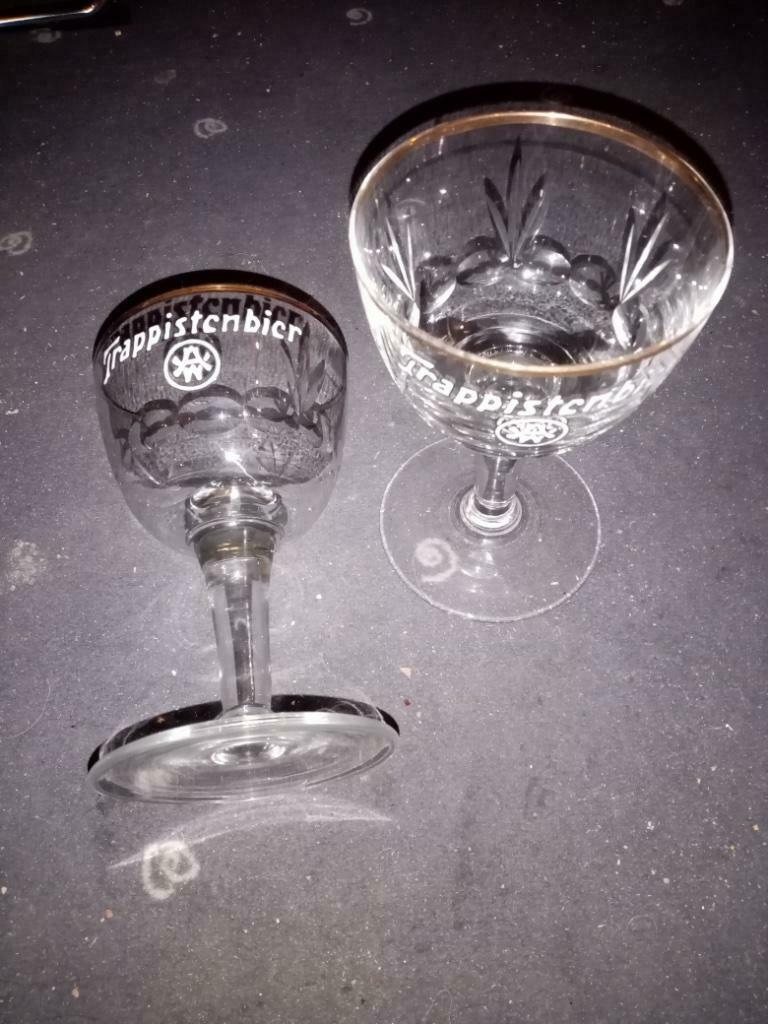 oude Trappistenbier kelk glazen ZGAN, Ophalen, Zo goed als nieuw, Bierglas