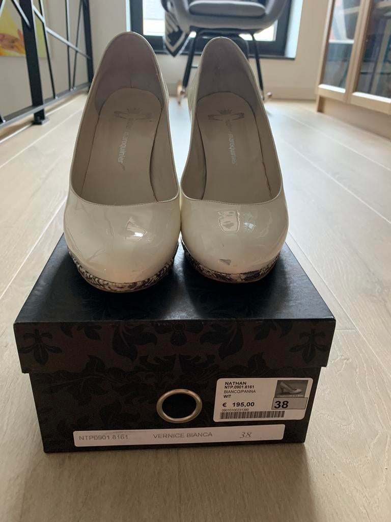 Chaussures Nathan - 38, Chaussures à haut talons, Comme neuf, Blanc, Nathan