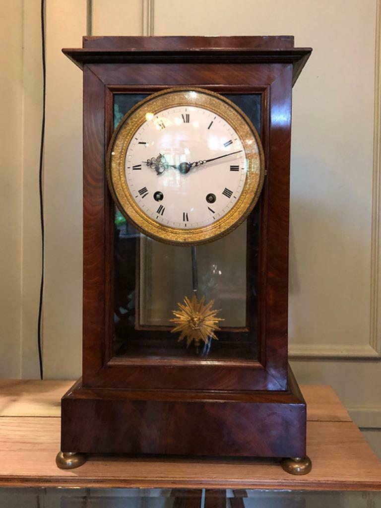 pendule en verre, Antiquités & Art, Antiquités | Horloges, Enlèvement ou Envoi