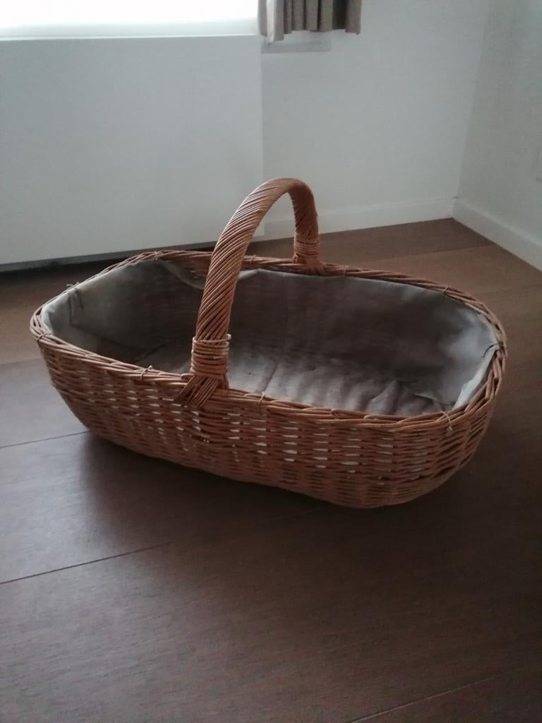 Zeer grote rieten mand 80x50cm, Hobby en Vrije tijd, Picknickmanden, Ophalen, Gebruikt