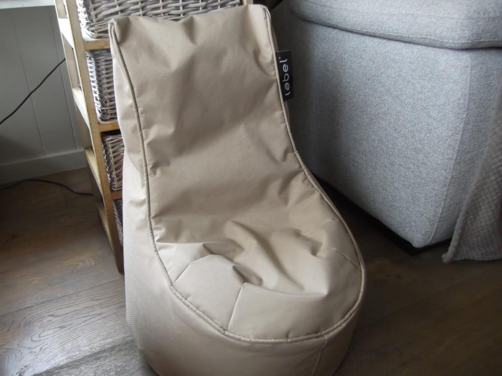 Lebel zitzak mini zandkleur, Ophalen, Zo goed als nieuw, Zitzak