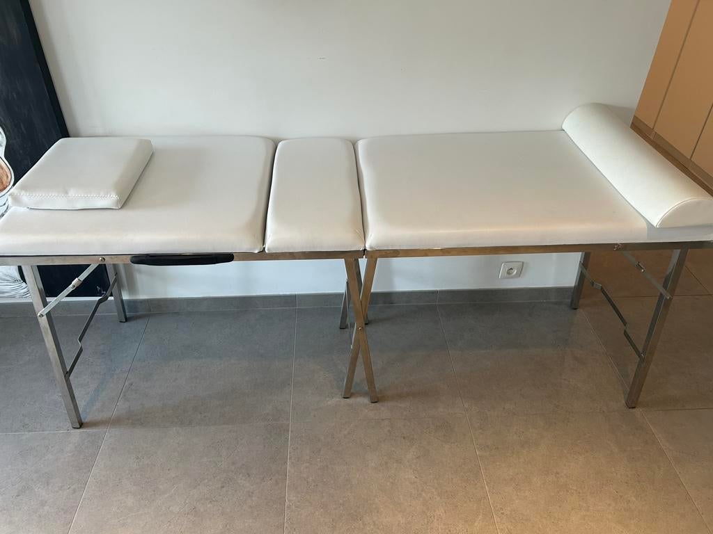 Luxe Witte Massagetafel te koop, Sport en Fitness, Massageproducten, Ophalen, Zo goed als nieuw, Massagetafel
